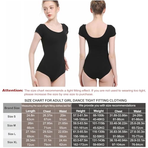 Spoxiyue Women'S Team Basic Short Sleeve Leotard For Ballet Adult Gymnastics Bodysuit Dance Clothing thumb #1