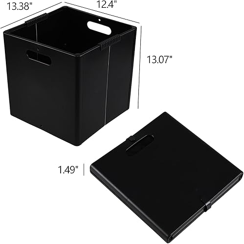 Miniatura 3 de Cubos de almacenamiento de plástico plegables grandes de 13 pulgadas, cubos de almacenamiento plegables, 4 paquetes