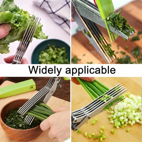 Garlic-Press-and-Herb-Scissors-Set-6-Pieces-with-Garlic-mincer-and-Multipurpose-Scissors-Rustproof-Tools-for-Kitchen-Use-Silver