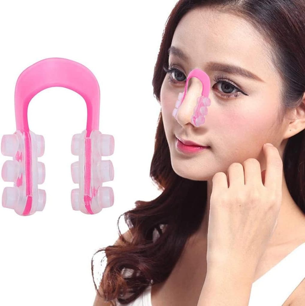 A Set Nose Up Lifting Shaping Clip Invisible Shaper Tool Straightening Beauty Massage Tool Bridge Straightening for Women Men Nose Shaper Clip for Nose Uplifting Crooked Women Men Bridge image 2