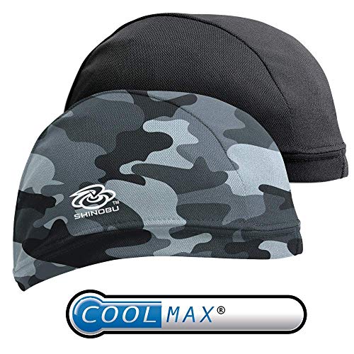 Shinobu Constraction Coolmax 2-Packs Quick Drying Hard Hat Under Cap/Skull Cap/Beanie/Helmet Liner