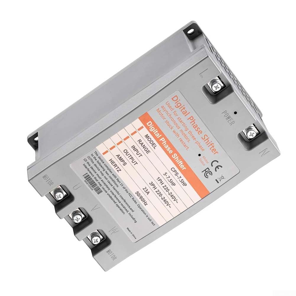 7,5HP Convertitore di fase digitale CPS-7.5HP Monofase a Trifase Trasduttore 220-240V 23A Per Motori Compressori Pompe Seghe Ventilatori Applicazione Commerciale