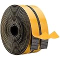 50 Feet Long Foam Tape Weather Stripping for Doors High Density Foam Seal Tape Sliding Door Weather Strip,Waterproof,Plumbing, Cooling,Air Conditioning,Craft Tape(1/4 Inch Wide X 1/8 Inch Thick,3 Rol