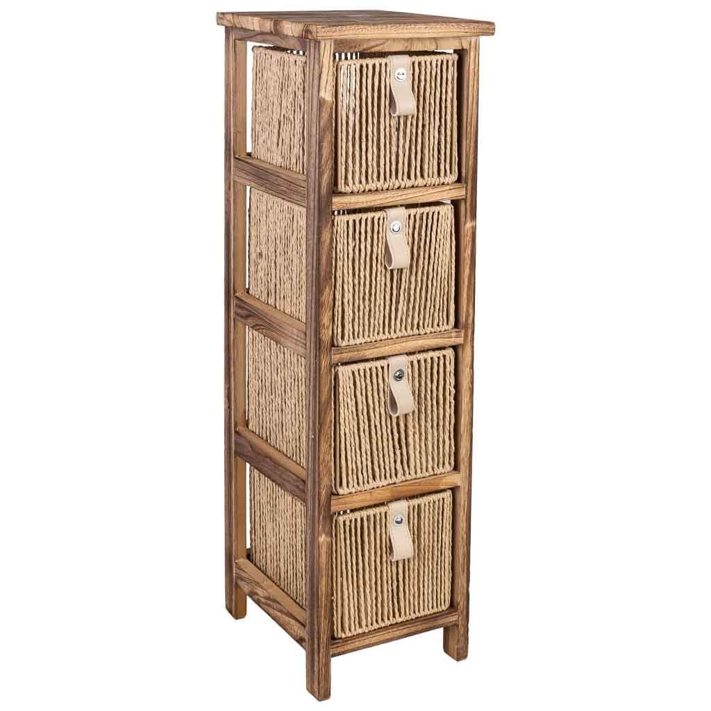 WANDERLUST DECO Cajonera de Madera marrón 22x26x78h cm