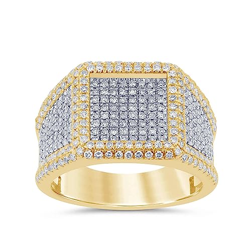 10K SOLID YELLOW GOLD 1.75 CARAT REAL DIAMOND ENGAGEMENT RING WEDDING PINKY BAND