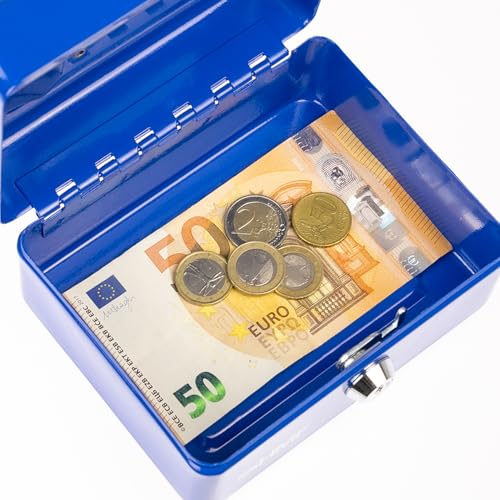 HMF 10215-05 Geldkassette 15 x 12 x 8 cm, blau