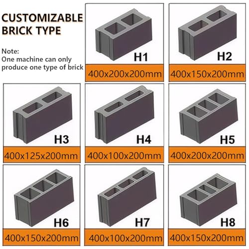 Máquina para hacer bloques de hormigón, formación rápida de 45 segundos, vibración 212 veces/min, 30 ladrillos/hora para el hogar y la granja