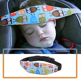 Head Support for Stroller Car Seat - Head Band Strap Headrest for Sleeping Traveling for Toddler Kids Children Child Baby Infant- (Elephant+Blue)