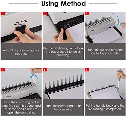 Rilegatrici Pettini 21 fori 450 fogli Rilegatrice