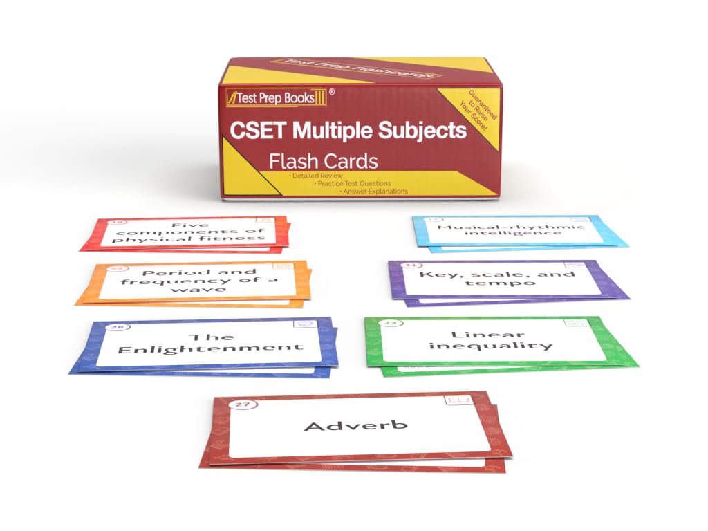 Snapklik cset multiple subject test prep study cards 2024 2025