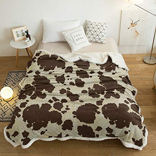 Cosybright Throw Blanket Warm Fuzzy Plush Cowhide Cow Print Fleece Blanket Lightweight Blankets King Size- Super Soft For Sofa Bed Couch All Season- Graffie #TOP2