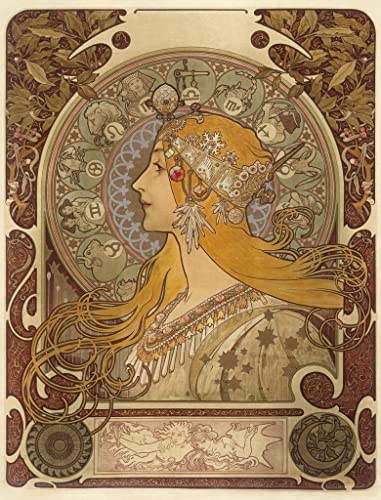 Impressions d'art Mural Le Saint Mont Athos d'Alphonse Mucha Posters Grand Format 60x90