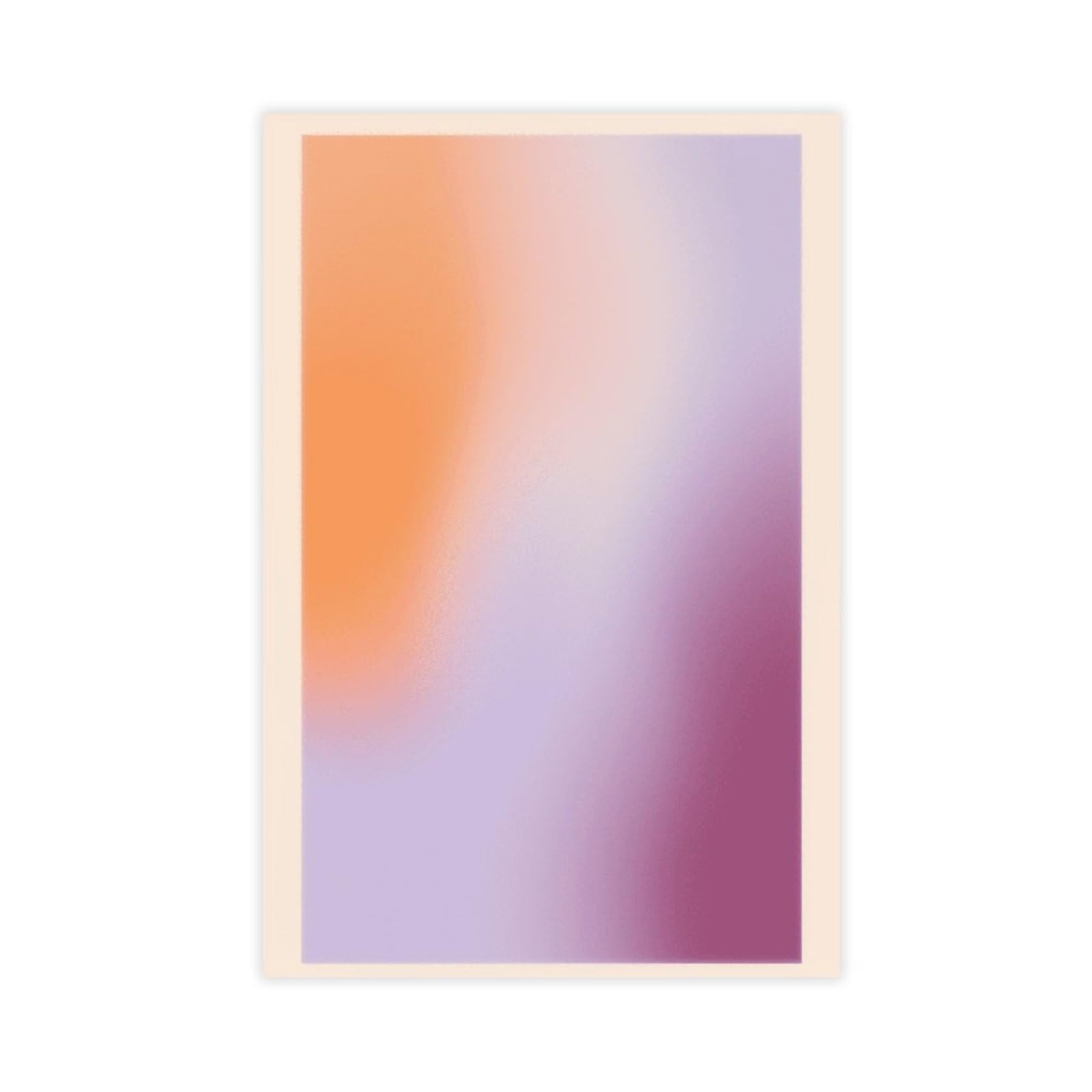 Zguols Warm Peach And Violet Gradient Abstract And Minimalist Poster 6 Canvas Poster Bedroom Decor Sports Landscape Office Room Decor Gift Unframed Print 16" L X 24" W