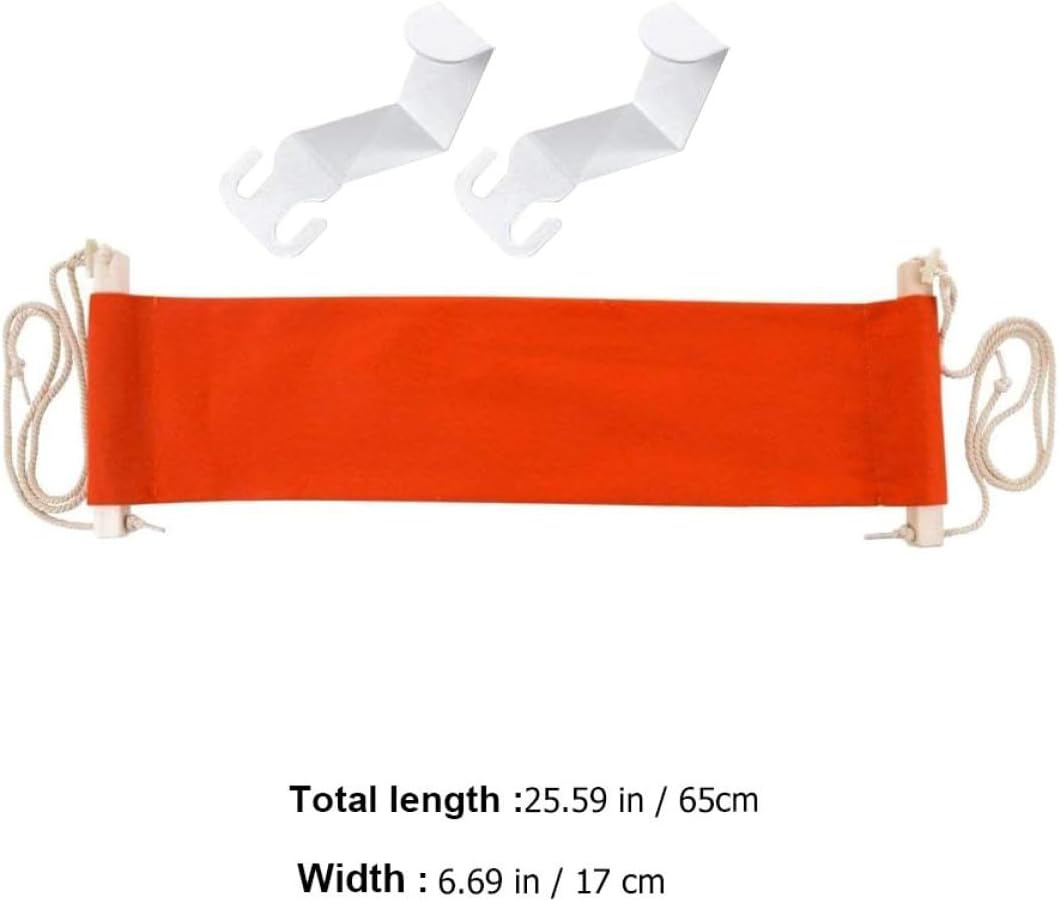 Cotton Blend Office Foot Hammock with Hooks Hanging Desk Footrest for Comfortable Leg Support Easy Installation Home and Office Foot Rest Cushion Orange