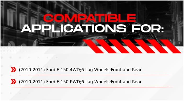 Miniatura 2 de R1 Concepts Kit de freno delantero y trasero para Ford F-150 2010-2011  Rotores de freno ranurados perforados  Kit de pastillas de freno y rotores