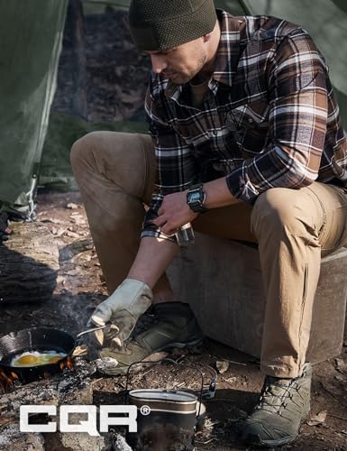 Image of CQR Men's Convertible Cargo Tactical Pants, Water Resistant Outdoor Hiking Pants, Zip Off Lightweight Stretch Work Pants