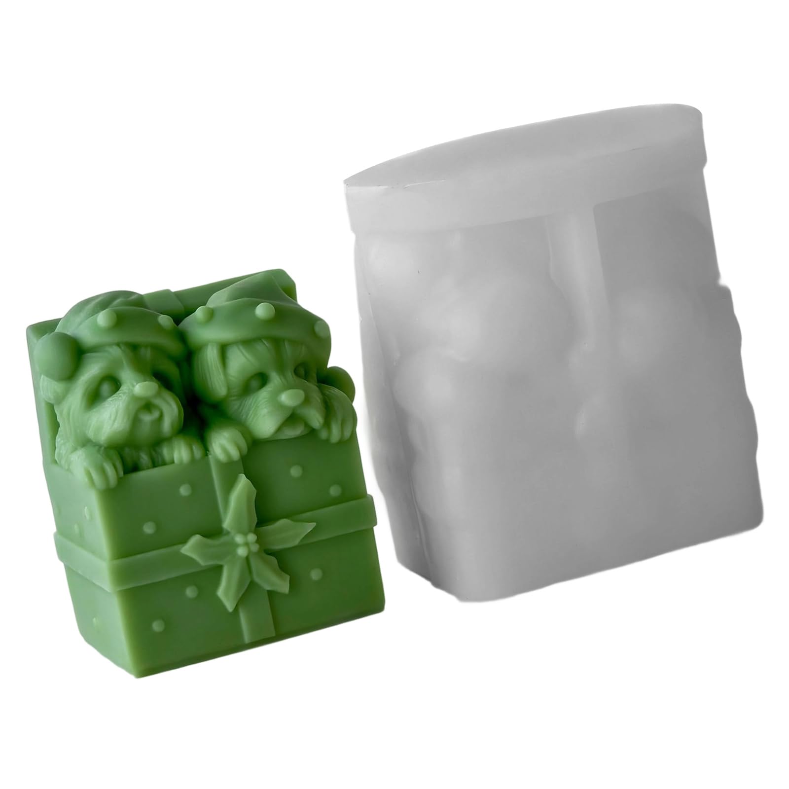 Jazuaiao Silicone Box Molds Plasters Epoxy Resin for Holiday Decoration Silicone Box Resin Casting MouldsCandle