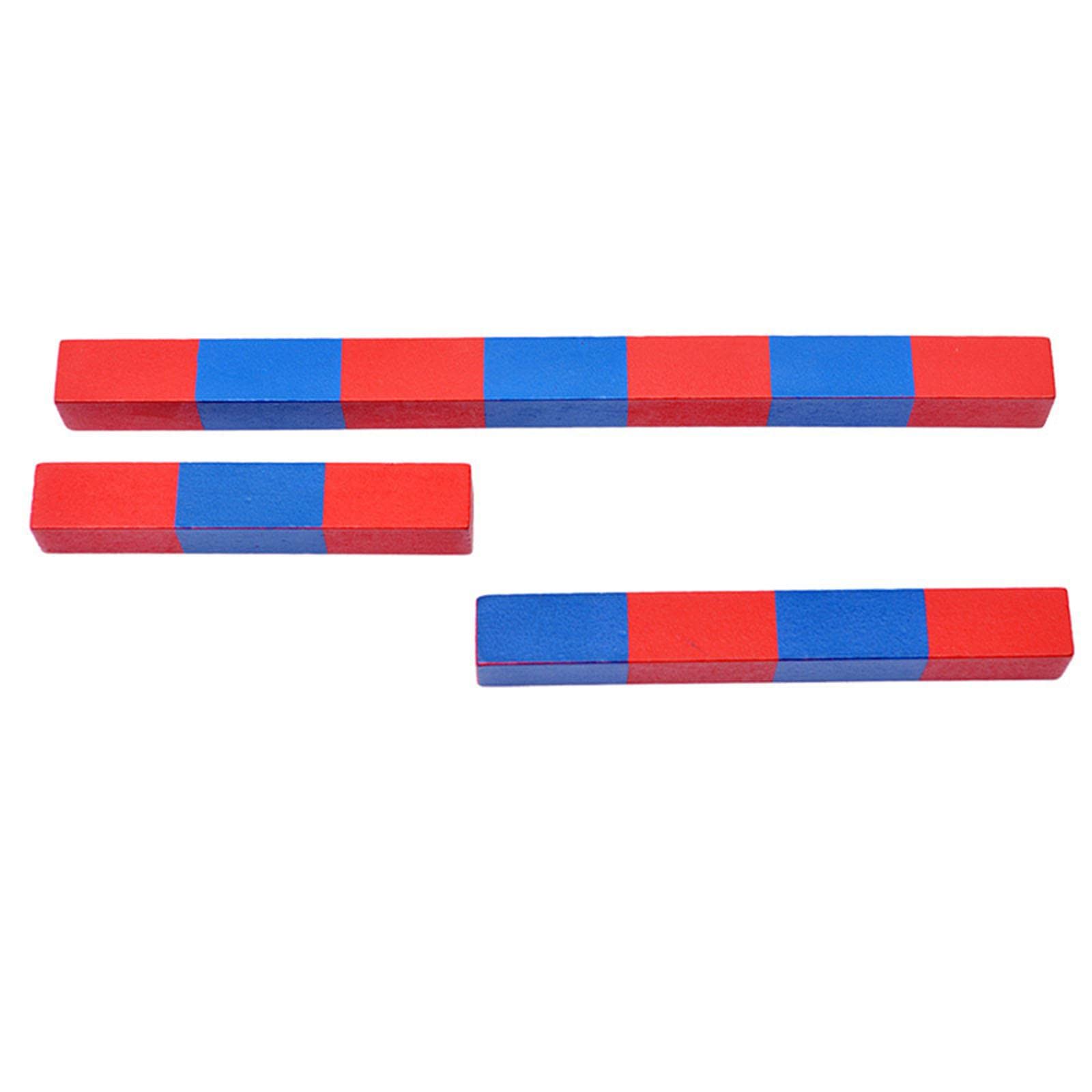 ATORSE Montessori Red Blue Number Rods Count from 1 to 10 Numerical for Holiday - Image 2 thumbnail