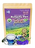 40 Tea bags Butterfly pea flower Herbal Healthy Thai Dried Clitoria Ternatea Herbs Blue Purple...
