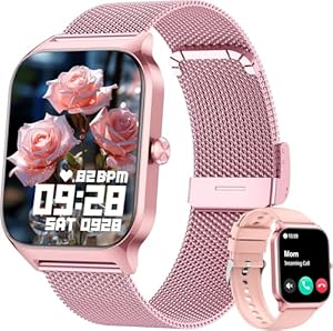 KALINCO Smartwatch Herren Damen, Blutdruckuhr mit Bluetooth-Telefonie, AI Fitness Tracker mit Herzfrequenz SpO2 Stress, 100+ Sportmodi Fitnessuhr, eltuhr, Schlafanalyse, Geschenkideen für iOS Android