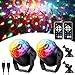 Luz de Discoteca RGB, Luz de Escenario de Discoteca Portátil Giratoria de 360° Controlada por Música con Control Remoto, Adecuada para uso en Interiores y Exteriores, Bares, KTV, Navidad