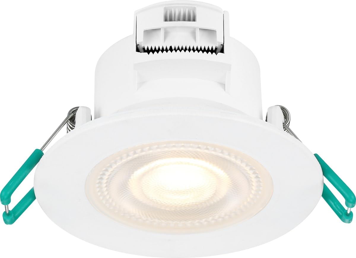 SYLVANIA SylSpot Recessed LED Spotlights, 5W Warm White (2700K), IP65 Rated, Energy Efficient Downlights - Image 2