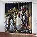 Transformers Cortinas Opaca Termicas Aislantes 2 Piezas 140 x 260cm (Ancho x Alto) Reducir Ruido para Dormotorio Cuarto de Los Niños Muy Suaves Cortinas con Ojales