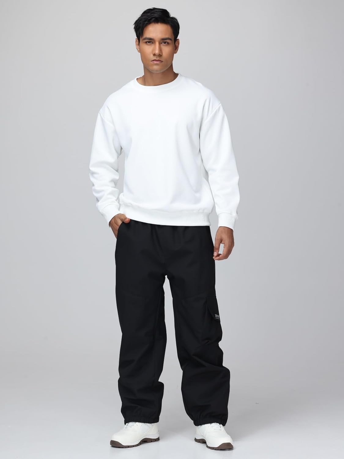 Womens Ski Pants Mens Waterproof Insulated Baggy Snow Pants Loose Cargo Pants Snowboard Pants Winter Outdoor - Image 3