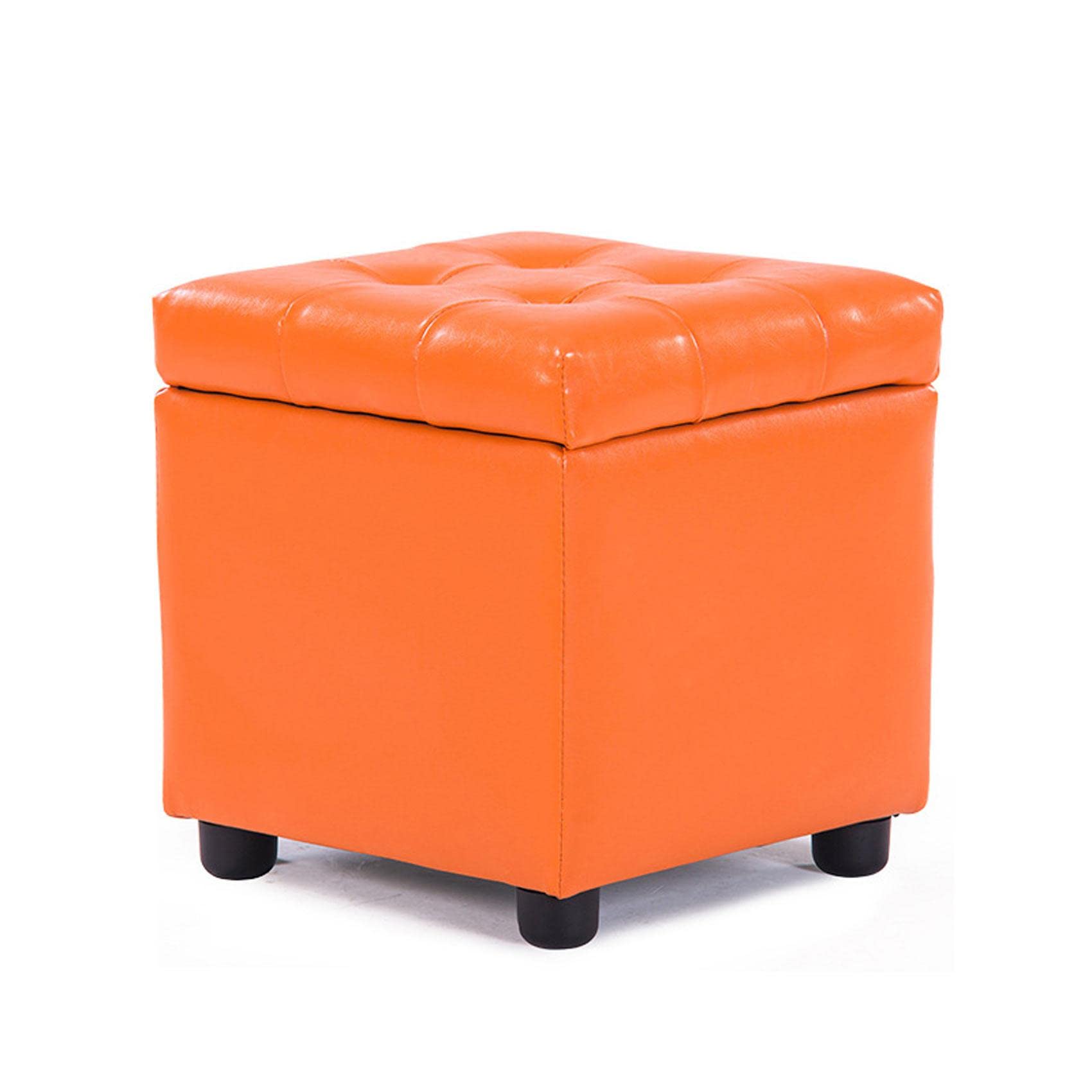 Repose-pieds ottoman en cuir durable, meuble de rangement au design raffiné