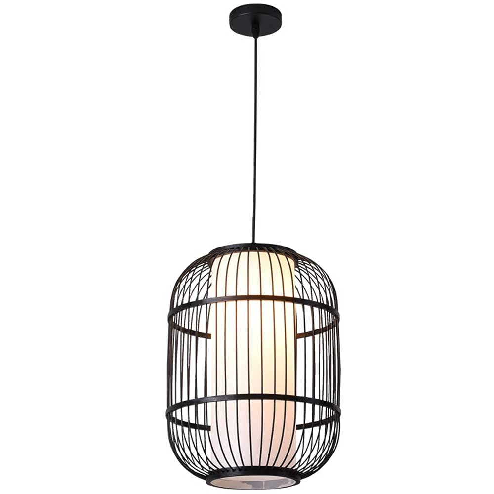 Lampe en bambou noir vintage pour sublimer un comptoir de bar