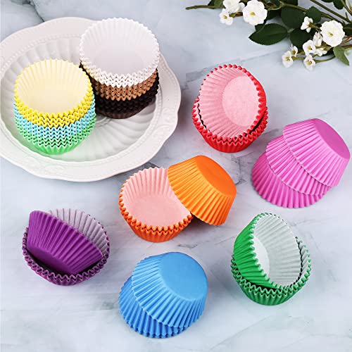 Aodaer 1800 Pieces 2 Inch Standard Cupcake Liners Greaseproof Cupcake Papers Baking Cups Muffin Liners For Baking, Wedding, Celebration, Multicolor #TOP3
