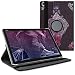 Produktbild kwmobile Hülle kompatibel mit Huawei Mediapad M5 Lite 10-360° Tablet Schutzhülle Cover Case - Elefant Zeichnung Pink Anthrazit