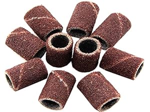 10 Grobe Schleifhülsen für Gel- und Acrylnägel