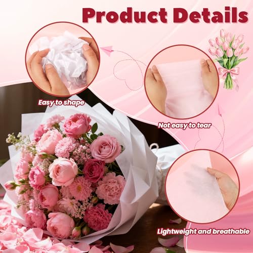 Image of 500 Sheets 15 x 20 Inch Acid Free Tissue Paper for Storage Wrapping Gifts | White Tissue Paper Unbuffered No Acid Paper Tissue Paper Bulk for Festival Packaging Gifts