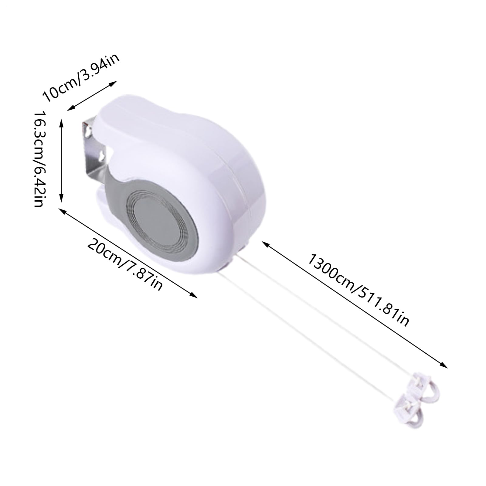 Tendedero Retráctil para Exterior 13 Metros Impermeable Al Viento Retráctil | Línea Para Secar Ropa Para Secar Ropa Lavado Viaje Autocaravana Pared Habitación Ducha Balcón
