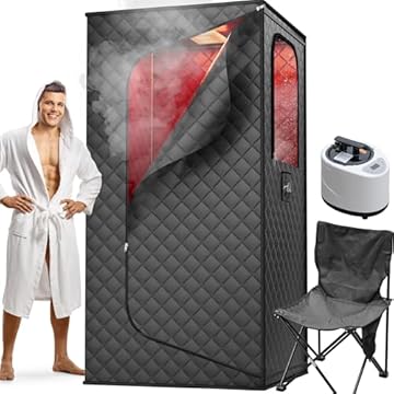 ouluu infrared portable steam sauna with red light