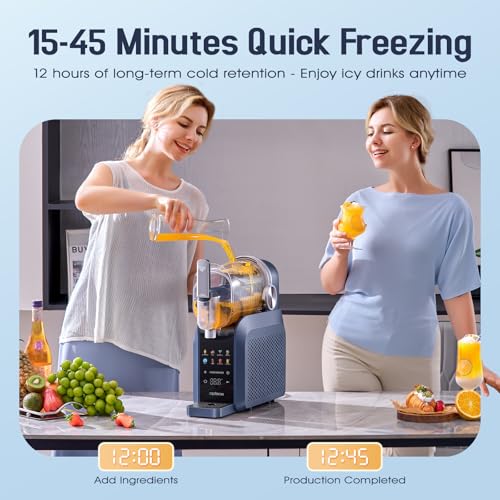 7-in-1 Slushie Machine & Soft Serve Ice Cream Maker,88oz with No Ice Needed,Slushy Machie for Home,Frozen Drink,Margarita,Cocktail,Daiquiri,Frappe,Milkshake,and More Smoothie by oplace - Used condition - Image 7