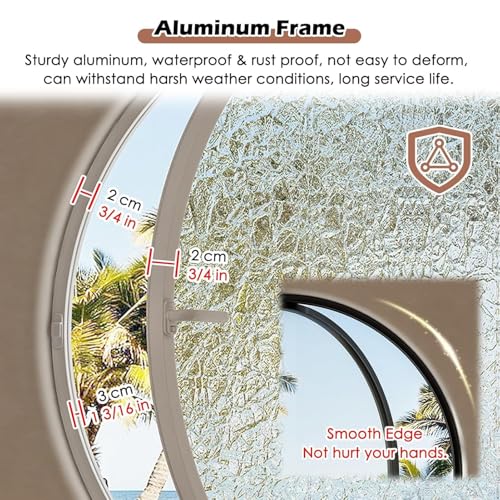 Ventana redonda giratoria interior de 40 cm con eje de ventilación 4