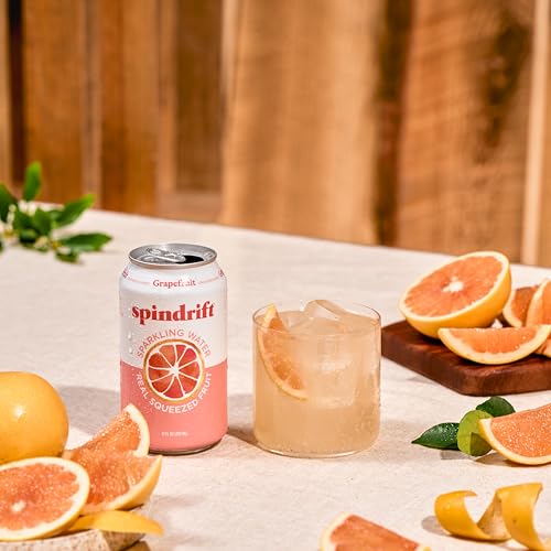 Spindrift Sparkling Water, Grapefruit, Real Squeezed Fruit, 12 Fl Oz, 24 Pack - image 7