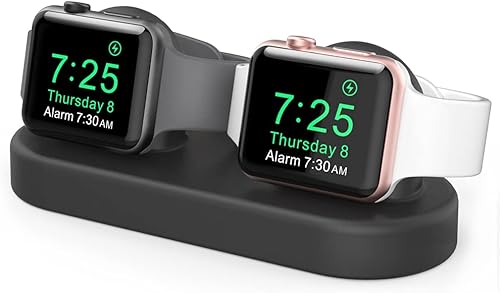 Delidigi Soporte de doble cargador compatible con Apple Watch Ultra 321, SE 321, Series 11 10 9 8 7 6 5 4 3 2 1 (494645444241401.496 in)