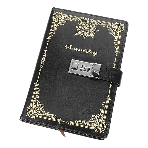 Cahier noir vintage en PU pour vos récits de voyage et notes quotidiennes