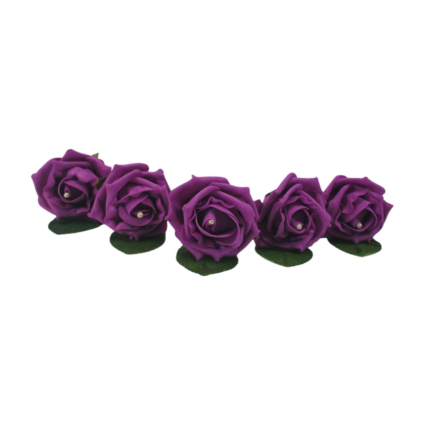 Shimmer-hj 20 Magenta Handmade Rose Buttonholes with Pearl - Artificial Flower Boutonniere & Corsage for Weddings, Proms, Bride, Groom, Bridesmaid & Guests โ image 1