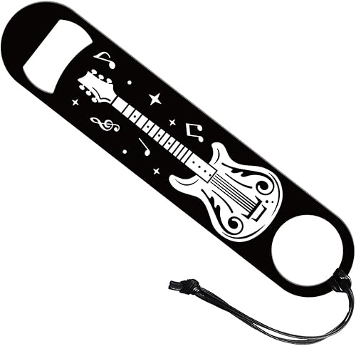 Miniatura 8 de GLOBLELAND Camping Art - Abrebotellas de acero inoxidable con cordón de piel sintética, abrebotellas de cerveza, abridor de botellas plano, barra