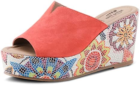 Spring Step Women's Laylani Slide Sandal Coral Suede EU 37 / US 6.5-7