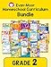 Evan-Moor Homeschool Teaching Resource Curriculum Bundle, Grade 2 - 18 Supplemental Workbooks - includes Reading, Writing, Vocabulary, ... Arts, Math, Science, and Social Studies