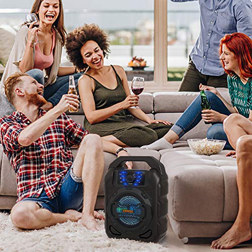 Earise T15 Portable Pa System Speaker For Kids & Adults With Wired Microphone, Bluetooth Karaoke Machine With Lights, Lightweight, Perfect For Outdoors #TOP6