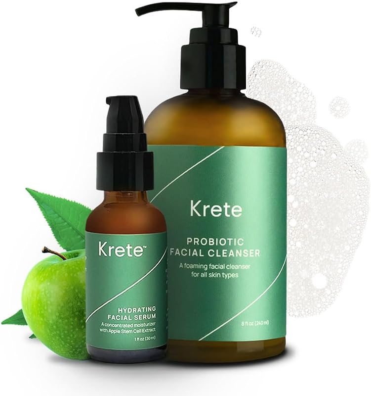 KRETE One-Two Punch Kit com Limpador Facial e Sérum Facial
