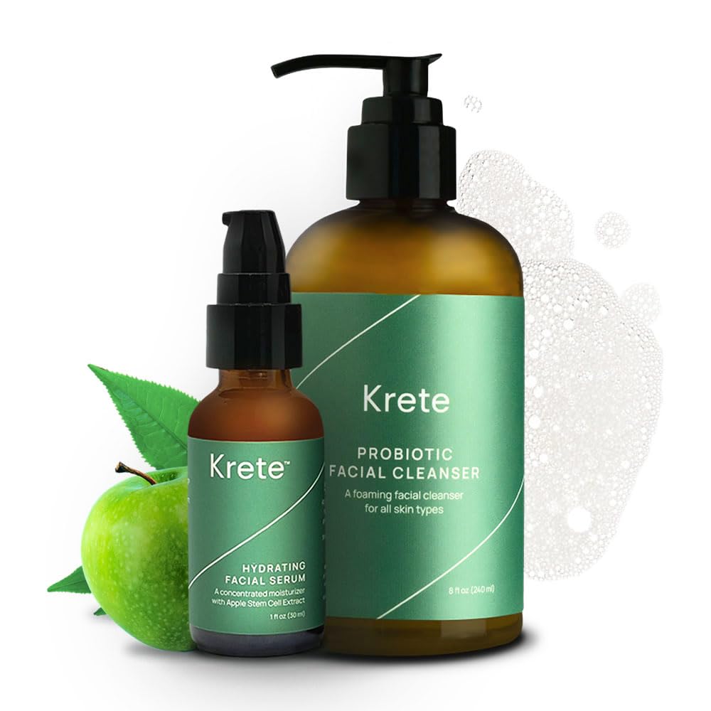 krete Probiotic Facial Cleanser 30-Second Routine for Glowing, Healthy Skin – 8 Ounces of Perfect Care for All Skin Types