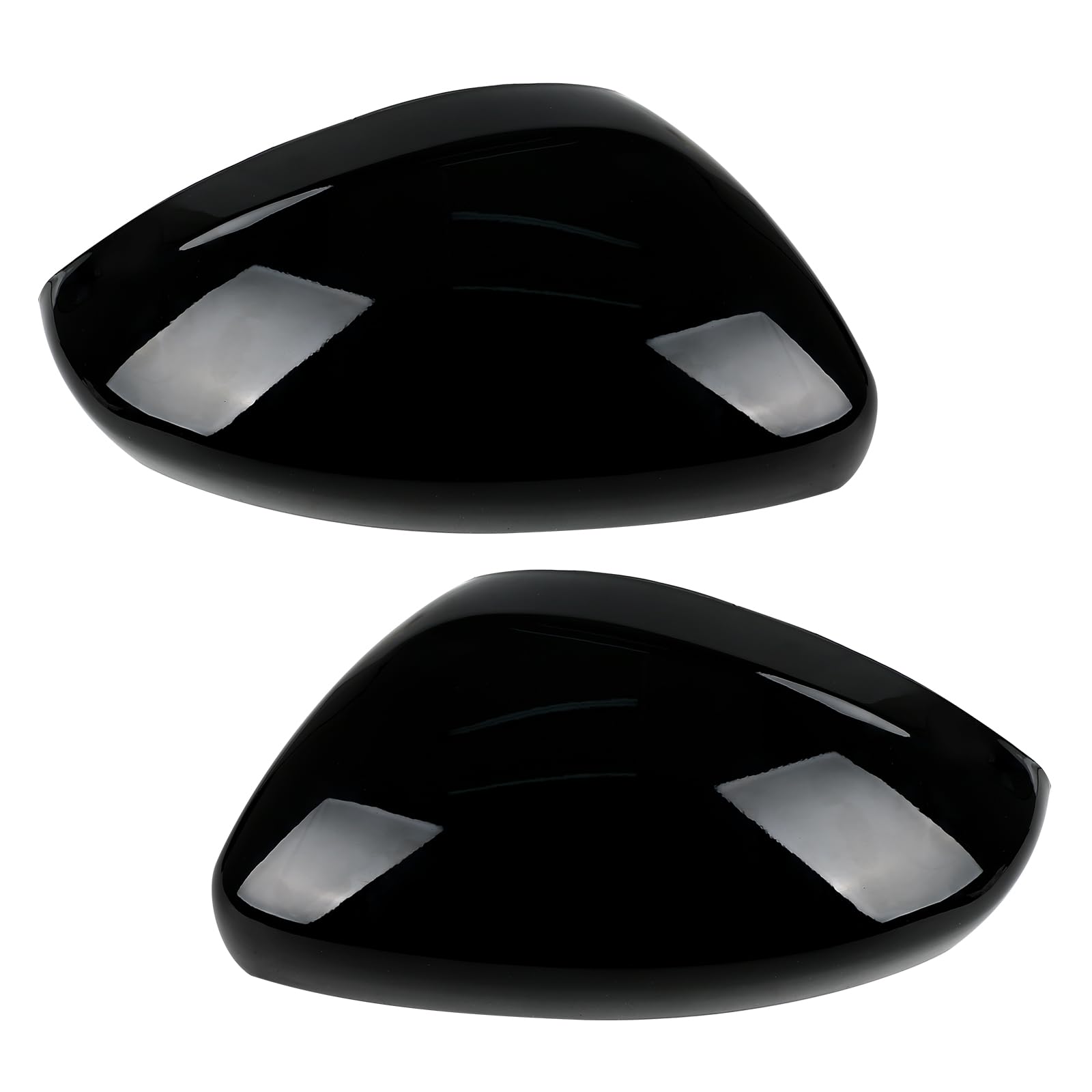 1 paire de coques de rétroviseur de voiture pour 2012-2019 Peugeot 208 2008 (Noir)