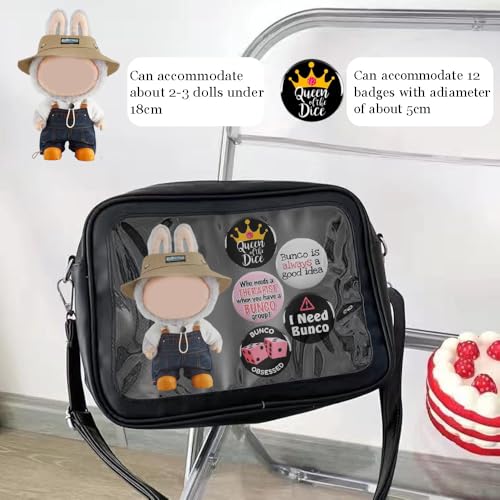 Pins Display Single Shoulder Crossbody Bag,Cute Tote Bag Messenger Bag for Anime DIY Display3
